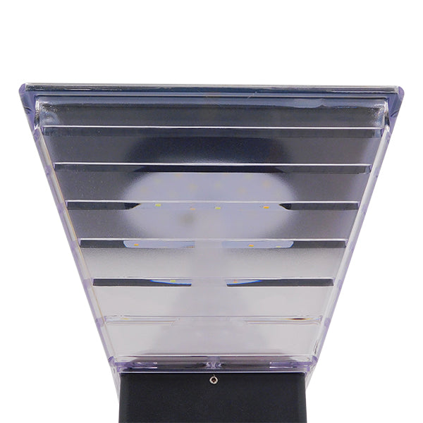 GLOBOSTAR® VEGGIE 12122 Φωτιστικό Κολωνάκι Κήπου LED 10W 500lm 120° με Ενσωματωμένο Φωτοβολταϊκό Panel 6V 2W & Επαναφορτιζόμενη Μπαταρία Li-ion 3.2V 6000mAh με Αισθητήρα Ημέρας-Νύχτας Αδιάβροχο IP65 All in One CCT 6000K-4500K-2700K - Μαύρο - Μ20 x Π20 ...
