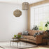 GloboStar® CAYMAN 00522 Boho Κρεμαστό Φωτιστικό Οροφής Μονόφωτο 1 x E27 AC220-240V IP20 - Φ40 x Υ30cm - Μπεζ Λεπτό Σχοινί Τριχιά Πλέγμα - ledmania.gr