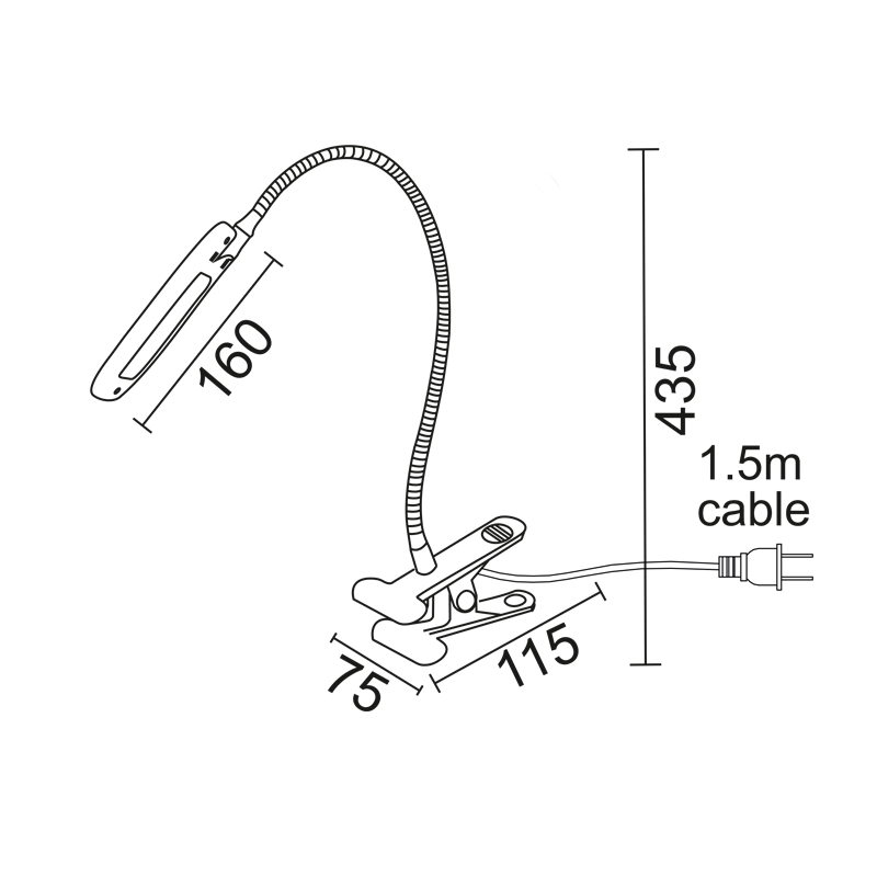 LED ΓΡΑΦΕΙΟΥ 5W ΛΕΥΚΟ 4000K+ΣΠΙΡΑΛ+ΚΛΙΠ230V7,5X11,5XH43,5CM BAZ2 - ledmania.gr