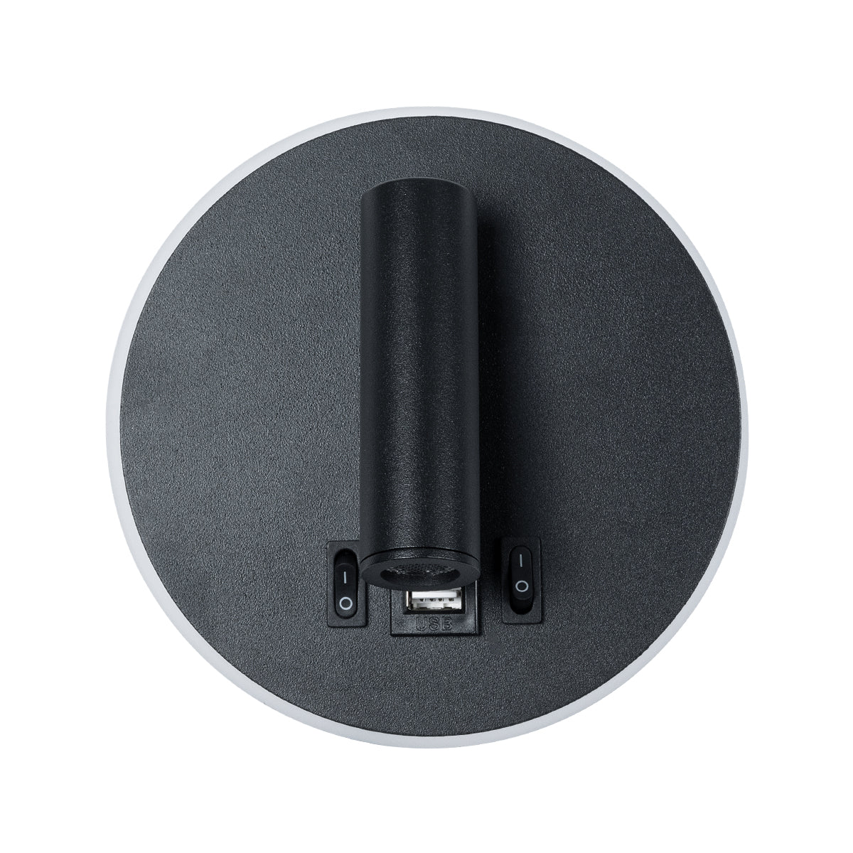 GLOBOSTAR® LADY-R 60938 Μοντέρνο Φωτιστικό Τοίχου - Απλίκα Ξενοδοχείου Reading Light με Φορτιστή USB 3A LED 6W 600lm 36° & 360° AC 220-240V IP20 Φυσικό Λευκό 4500K - Bridgelux COB Chip & TÜV SÜD Driver - Μαύρο Ματ - Μ15 x Π15 x Υ7cm - 3 Χρόνια Εγγύηση - ledmania.gr