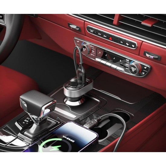 XO transmiter FM BCC10 Bluetooth MP3 car charger 3,1A black - ledmania.gr