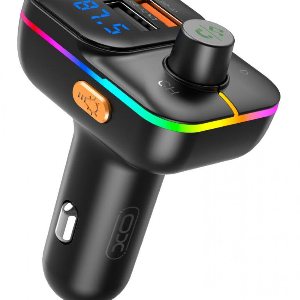 XO transmiter FM BCC09 Bluetooth MP3 car charger 25W black - ledmania.gr