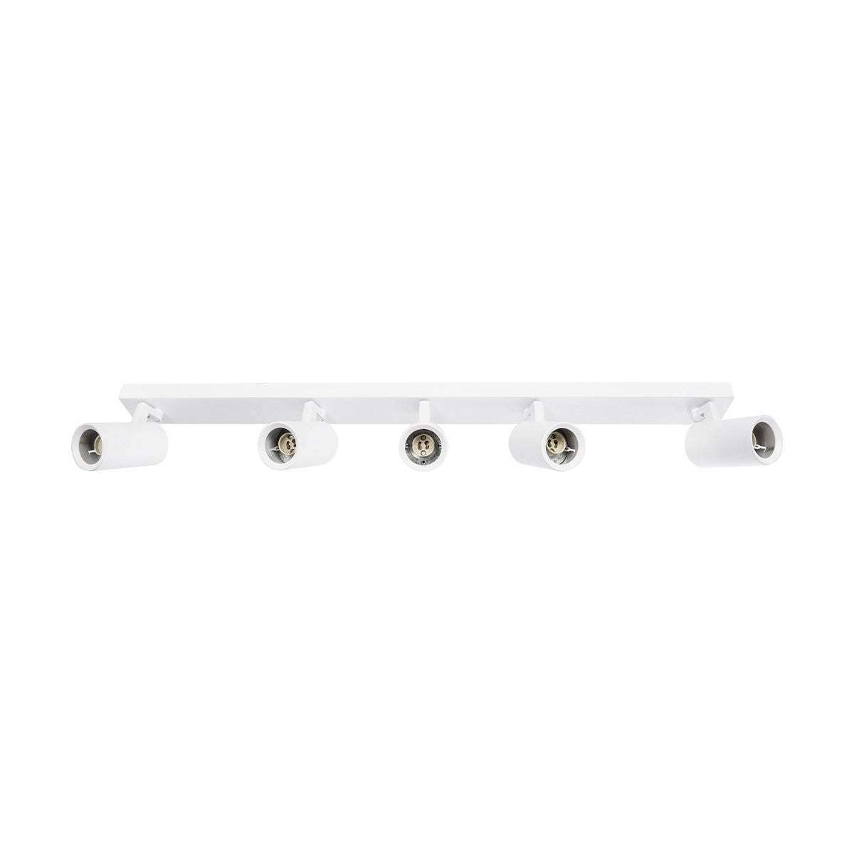 kelvo® SPOTA KLV-101-0143 Μοντέρνο Κινούμενο Φωτιστικό Σποτ Οροφής με Ντουί 5 x GU10 90° AC 220-240V IP20 - Λευκό Ματ - Μ79.5 x Π6.3 x Υ14cm - ledmania.gr