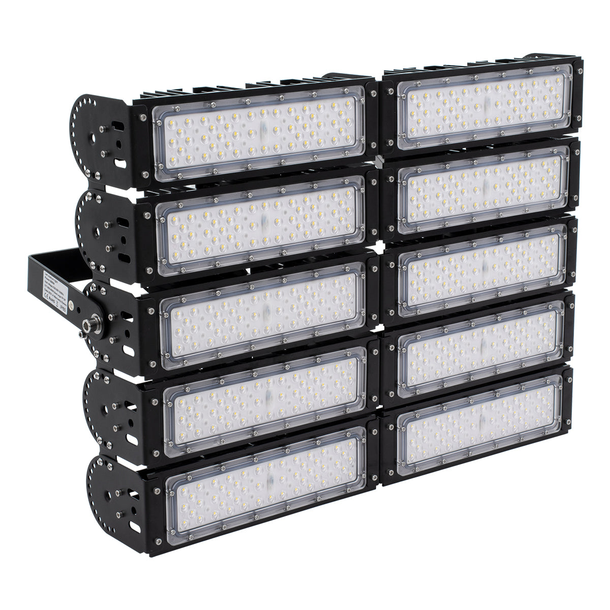 GLOBOSTAR® GOLIATH 90104 Προβολέας για Γήπεδα Tennis & Ποδοσφαίρου 5x5 LED 500W 75000lm 75°x135° SDCM<5 Fish Eye Lens AC 220-240V Αδιάβροχο IP65 IK08 Φυσικό Λευκό 5000K - Lumileds SMD Chip & Mean Well Driver - Μαύρο Ματ - Μ62 x Π22 x Υ45cm - 5 Χρόνια Ε...
