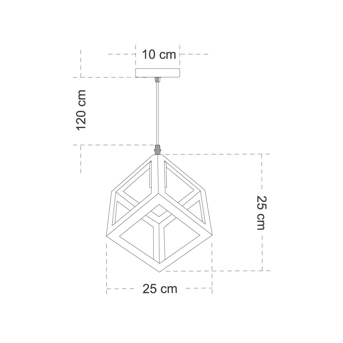 GLOBOSTAR® CUBE 00802 Μοντέρνο Κρεμαστό Φωτιστικό Οροφής με Ντουί 1 x E27 AC 220-240V IP20 - Λευκό - Μ25 x Π25 x Υ25cm - ledmania.gr