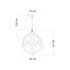 GLOBOSTAR® CUBE 00802 Μοντέρνο Κρεμαστό Φωτιστικό Οροφής με Ντουί 1 x E27 AC 220-240V IP20 - Λευκό - Μ25 x Π25 x Υ25cm - ledmania.gr