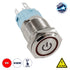 GloboStar® 70781 LED Φωτιζόμενος Διακόπτης Χωνευτός - Μπουτόν On/Off Ανοξείδωτος DC 12V με Angel Eye Αδιάβροχο Φ18mm IP67 Κόκκινο - ledmania.gr