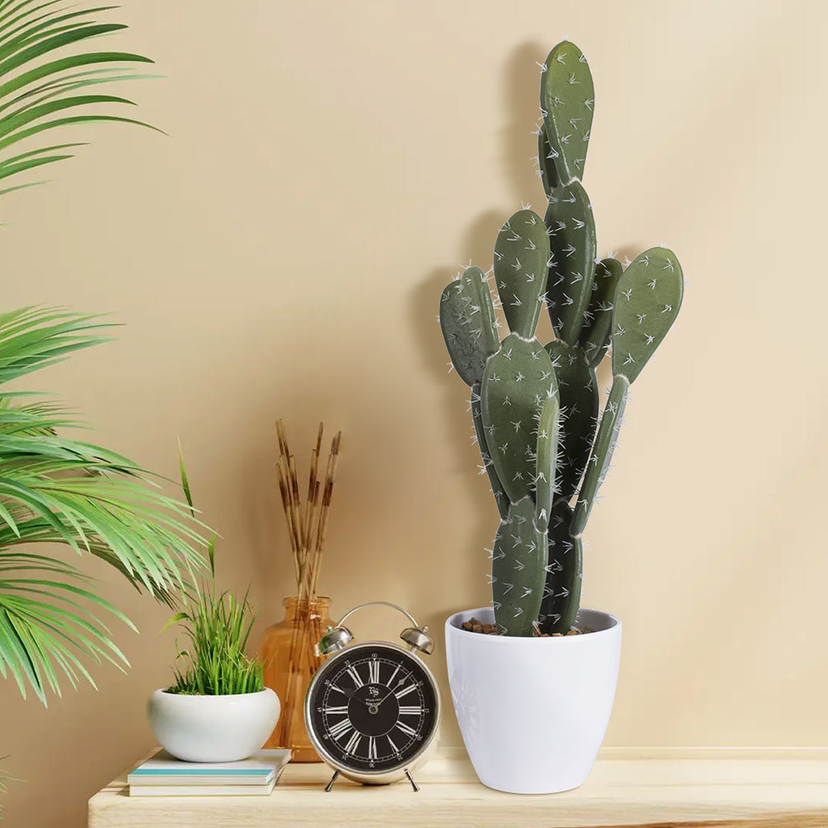 GloboStar® Artificial Garden OPUNTIA FICUS-INDICA CACTUS 20096 Τεχνητό Διακοσμητικό Φυτό Κάκτος Φραγκοσυκιά Υ60cm - ledmania.gr