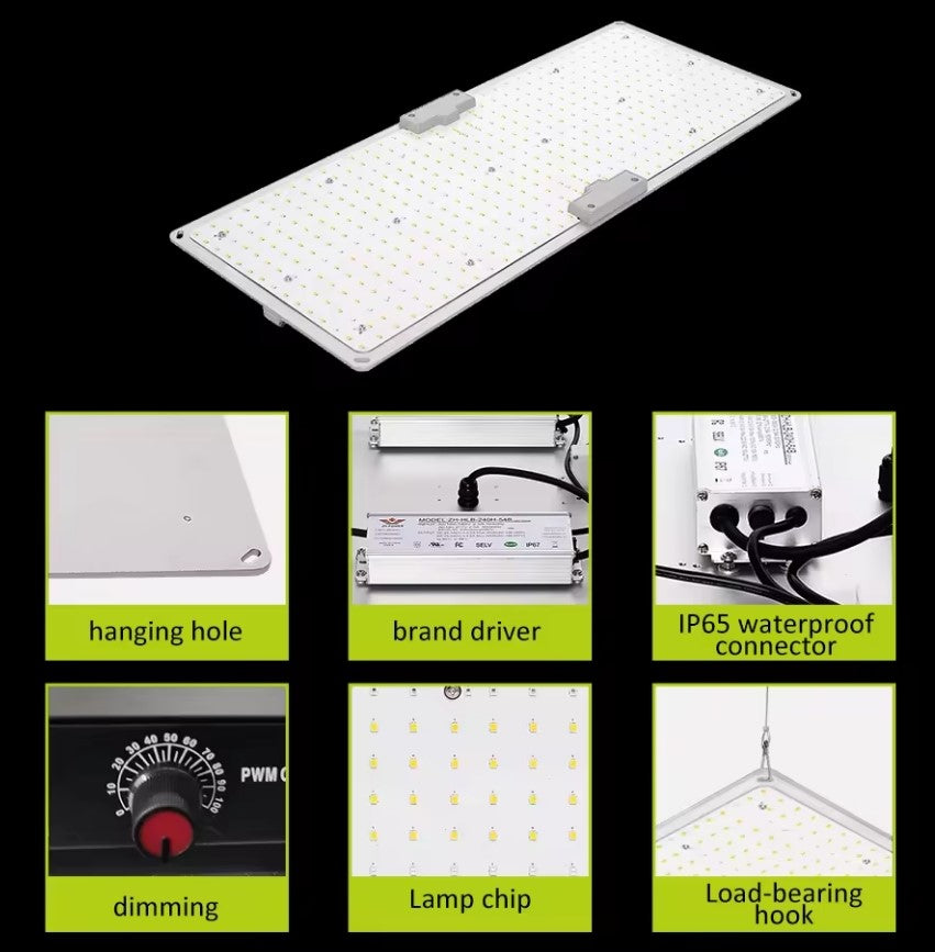 200W Led grow light Dimmable Ανάπτυξης φυτών Full Spectrum 32000Lm (μmol/s) 1680 - ledmania.gr