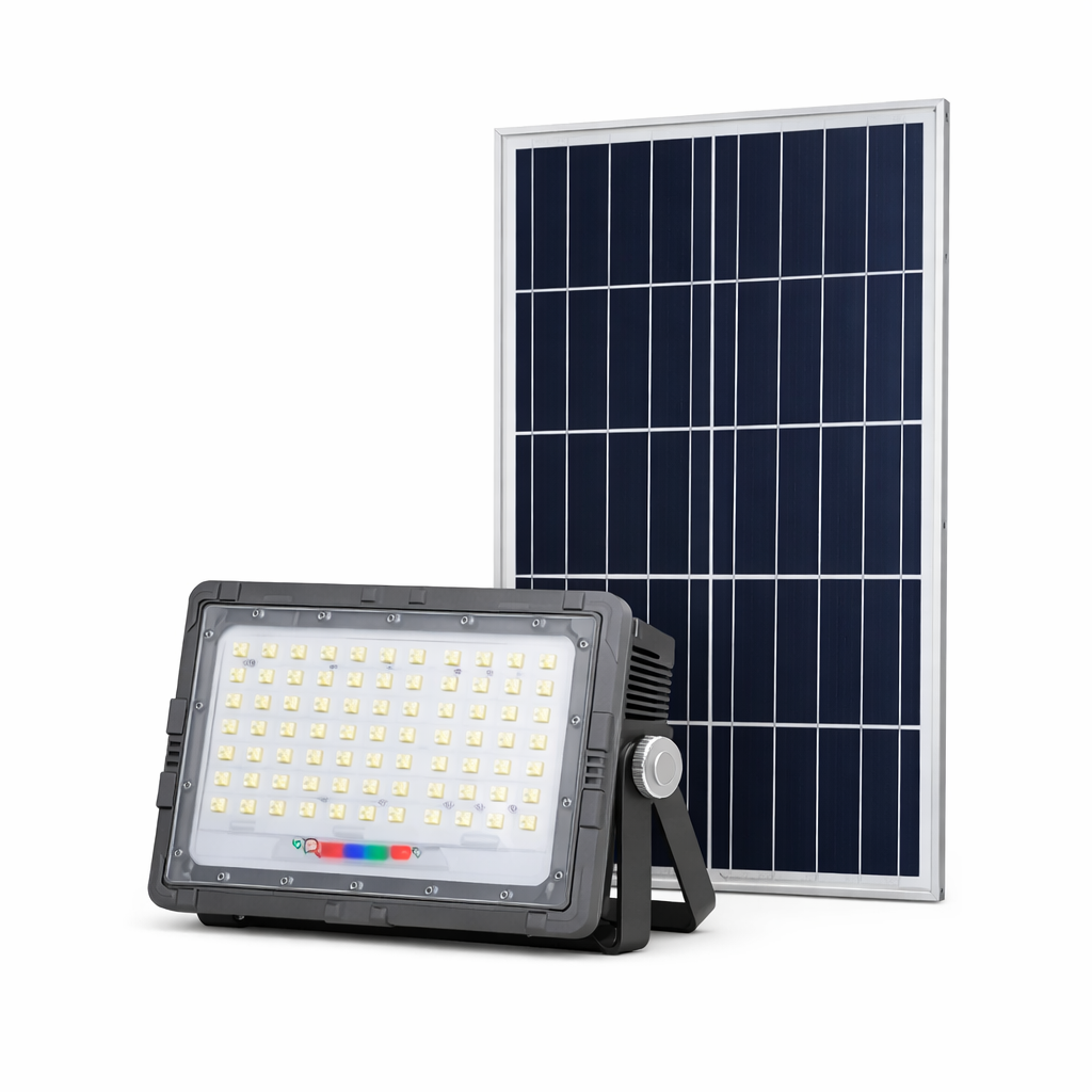 Ηλιακός LED Προβολέας 200W με 35Ah Μπαταρία & IP67 – Ψυχρό Λευκό Φως