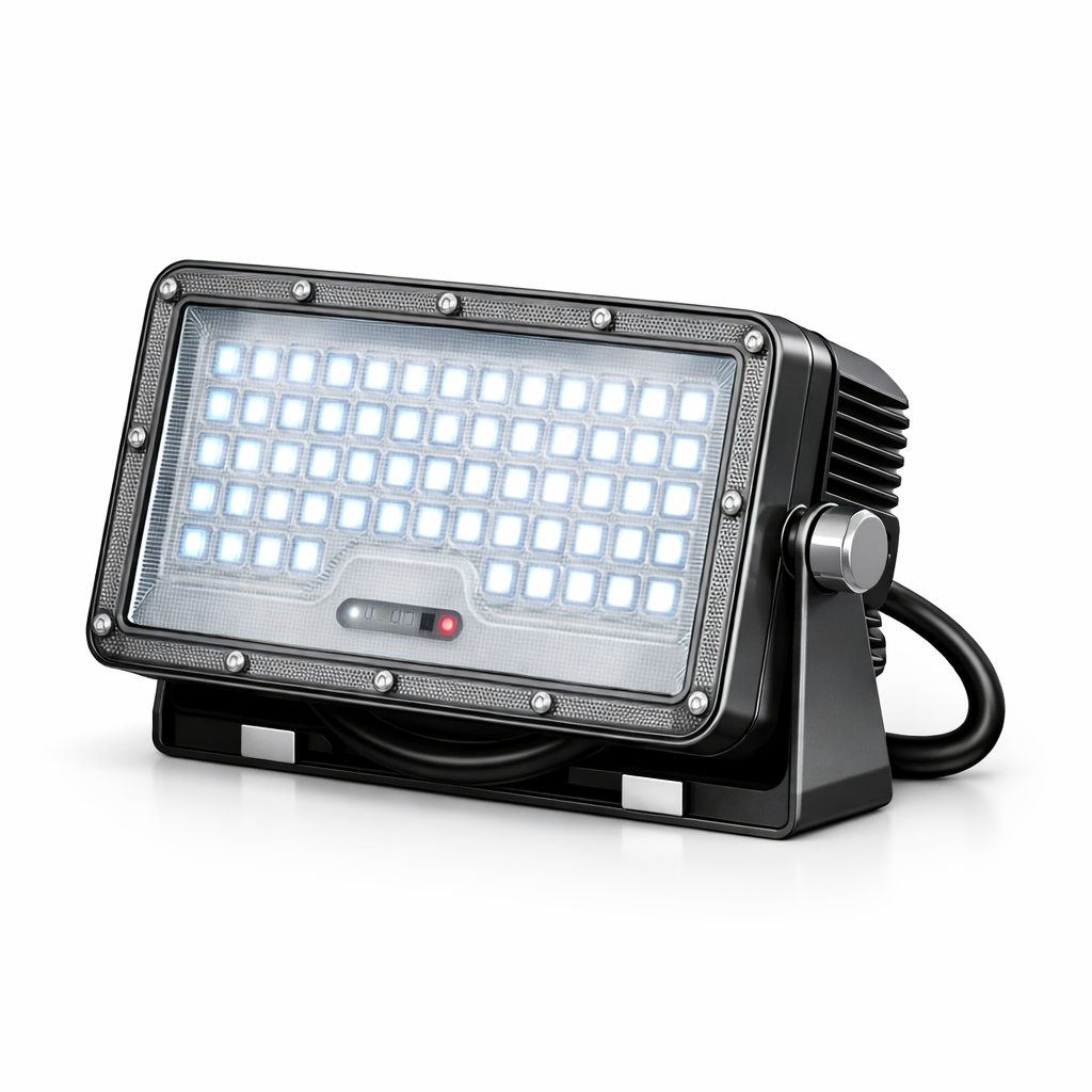 Ισχυρός Ηλιακός Προβολέας 200W IP67 με Μπαταρία 35Ah – Ψυχρό Λευκό