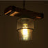GLOBOSTAR® GLORA 201-0007 Vintage Κρεμαστό Φωτιστικό Οροφής με Ντουί 1 x E27 AC 220-240V IP20 - Μπεζ & Μαύρο - Μ29 x Π12 x Υ21cm