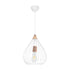 GLOBOSTAR® RADIARO 201-0014 Vintage Κρεμαστό Φωτιστικό Οροφής με Ντουί 1 x E27 AC 220-240V IP20 - Λευκό & Χάλκινο - Μ26 x Π26 x Υ35cm