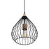 GLOBOSTAR® RADIARO 201-0015 Vintage Κρεμαστό Φωτιστικό Οροφής με Ντουί 1 x E27 AC 220-240V IP20 - Μαύρο & Χάλκινο - Μ26 x Π26 x Υ35cm