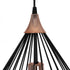 GLOBOSTAR® RADIARO 201-0015 Vintage Κρεμαστό Φωτιστικό Οροφής με Ντουί 1 x E27 AC 220-240V IP20 - Μαύρο & Χάλκινο - Μ26 x Π26 x Υ35cm