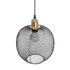 GLOBOSTAR® WIRE LE-201-0019 Μοντέρνο Κρεμαστό Φωτιστικό Οροφής με Ντουί 1 x E27 AC 220-240V IP20 - Μαύρο & Χρυσό - Μ25 x Π25 x Υ32cm