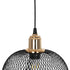 GLOBOSTAR® WIRE LE-201-0019 Μοντέρνο Κρεμαστό Φωτιστικό Οροφής με Ντουί 1 x E27 AC 220-240V IP20 - Μαύρο & Χρυσό - Μ25 x Π25 x Υ32cm