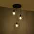 GLOBOSTAR® DAZLA 201-0024 Vintage Κρεμαστό Φωτιστικό Οροφής με Ντουί 3 x E27 AC 220-240V IP20 - Μαύρο - Μ47 x Π47 x Υ60cm