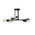 GLOBOSTAR® LAMIRA 201-0029 Μοντέρνο Φωτιστικό Οροφής με Ντουί 6 x E27 AC 220-240V IP20 - Μαύρο - Μ51 x Π51 x Υ7cm