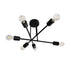 GLOBOSTAR® LAMIRA 201-0029 Μοντέρνο Φωτιστικό Οροφής με Ντουί 6 x E27 AC 220-240V IP20 - Μαύρο - Μ51 x Π51 x Υ7cm
