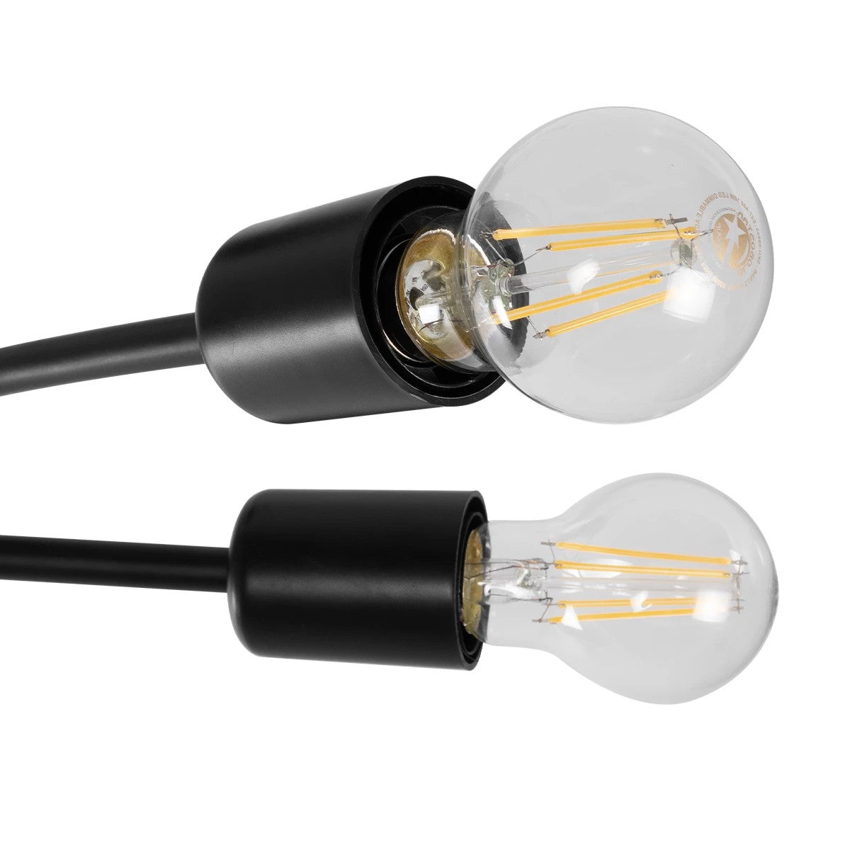 GLOBOSTAR® LAMIRA 201-0029 Μοντέρνο Φωτιστικό Οροφής με Ντουί 6 x E27 AC 220-240V IP20 - Μαύρο - Μ51 x Π51 x Υ7cm
