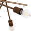 GLOBOSTAR® SUNFY 201-0033 Μοντέρνο Κρεμαστό Φωτιστικό Οροφής με Ντουί 6 x E27 AC 220-240V IP20 - Χρυσό - Μ57 x Π57 x Υ85cm