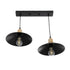 GloboStar® LUCANA 201-0043 Vintage Κρεμαστό Φωτιστικό Ράγα Δίφωτο 2 x E27 IP20 Μαύρο Μέταλλο - Μ40 x Π25 x Υ75cm - ledmania.gr
