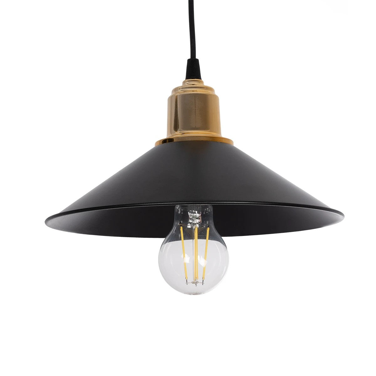 GloboStar® LUCANA 201-0043 Vintage Κρεμαστό Φωτιστικό Ράγα Δίφωτο 2 x E27 IP20 Μαύρο Μέταλλο - Μ40 x Π25 x Υ75cm - ledmania.gr