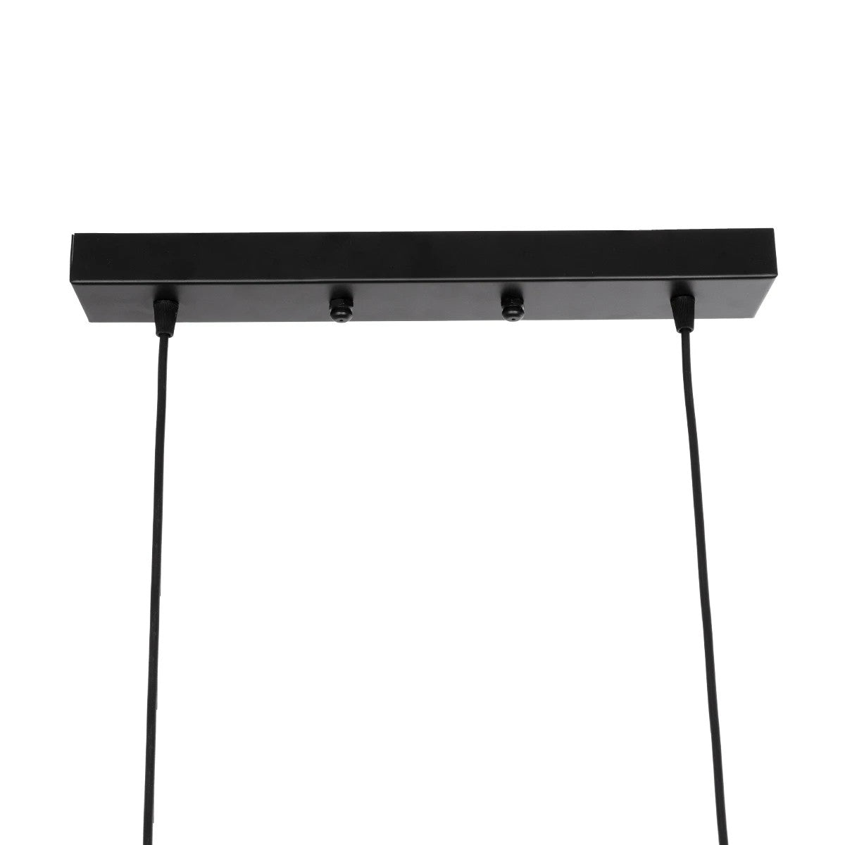 GloboStar® LUCANA 201-0043 Vintage Κρεμαστό Φωτιστικό Ράγα Δίφωτο 2 x E27 IP20 Μαύρο Μέταλλο - Μ40 x Π25 x Υ75cm - ledmania.gr