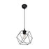 GLOBOSTAR® SOLIS 201-0045 Vintage Κρεμαστό Φωτιστικό Οροφής με Ντουί 1 x E27 AC 220-240V IP20 - Μαύρο - Μ25 x Π25 x Υ24cm