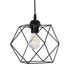 GLOBOSTAR® SOLIS 201-0045 Vintage Κρεμαστό Φωτιστικό Οροφής με Ντουί 1 x E27 AC 220-240V IP20 - Μαύρο - Μ25 x Π25 x Υ24cm