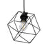 GLOBOSTAR® SOLIS 201-0045 Vintage Κρεμαστό Φωτιστικό Οροφής με Ντουί 1 x E27 AC 220-240V IP20 - Μαύρο - Μ25 x Π25 x Υ24cm