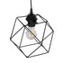 GLOBOSTAR® SOLIS 201-0045 Vintage Κρεμαστό Φωτιστικό Οροφής με Ντουί 1 x E27 AC 220-240V IP20 - Μαύρο - Μ25 x Π25 x Υ24cm