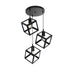 GLOBOSTAR® DISE 201-0051 Μοντέρνο Κρεμαστό Φωτιστικό Οροφής με Ντουί 3 x E27 AC 220-240V IP20 - Μαύρο - Μ48 x Π48 x Υ65cm