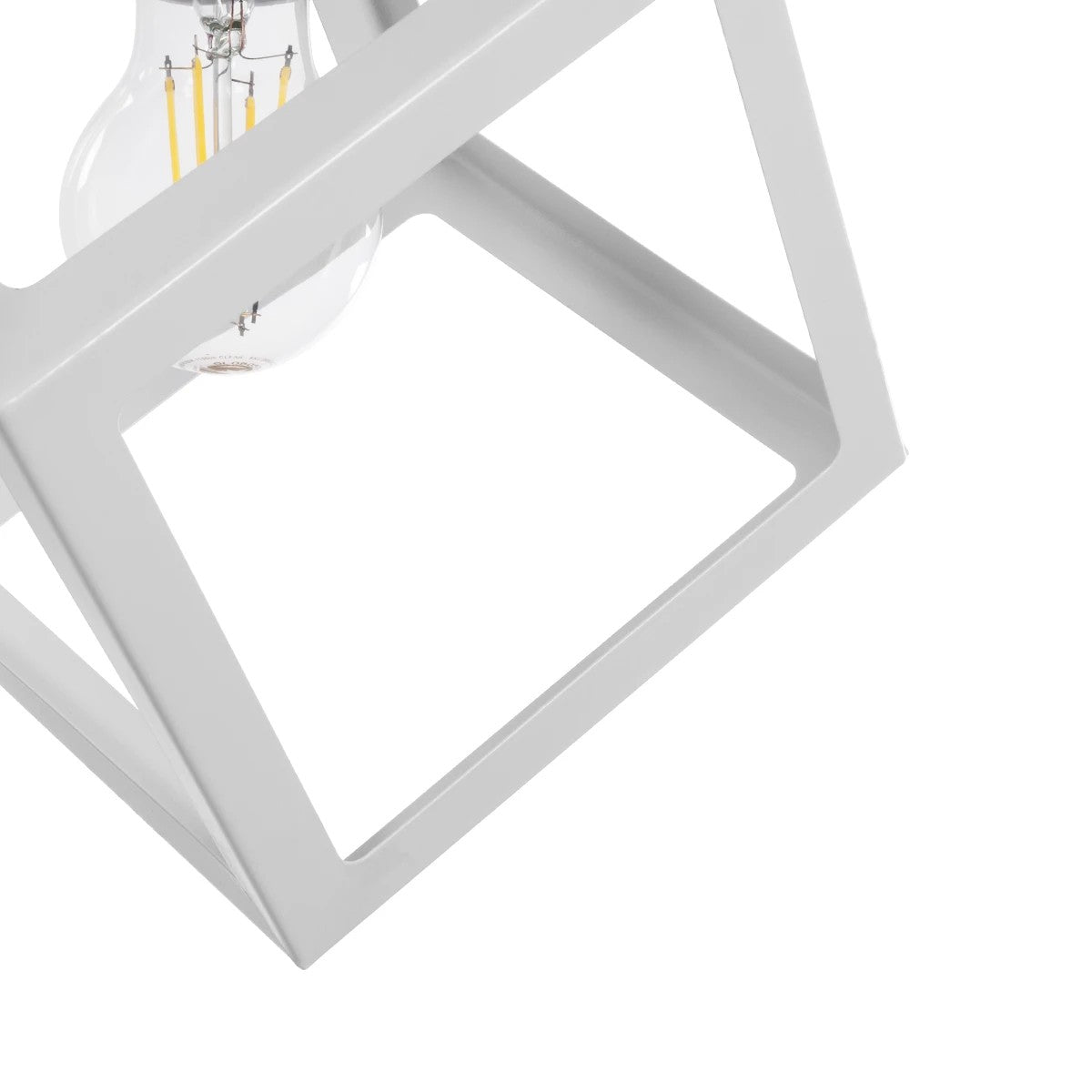 GLOBOSTAR® DISE 201-0052 Μοντέρνο Κρεμαστό Φωτιστικό Οροφής με Ντουί 1 x E27 AC 220-240V IP20 - Λευκό - Μ28 x Π28 x Υ31cm - ledmania.gr