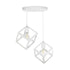 GLOBOSTAR® DISE 201-0053 Μοντέρνο Κρεμαστό Φωτιστικό Οροφής με Ντουί 2 x E27 AC 220-240V IP20 - Λευκό - Μ50 x Π30 x Υ50cm