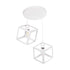 GLOBOSTAR® DISE 201-0053 Μοντέρνο Κρεμαστό Φωτιστικό Οροφής με Ντουί 2 x E27 AC 220-240V IP20 - Λευκό - Μ50 x Π30 x Υ50cm