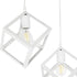 GLOBOSTAR® DISE 201-0053 Μοντέρνο Κρεμαστό Φωτιστικό Οροφής με Ντουί 2 x E27 AC 220-240V IP20 - Λευκό - Μ50 x Π30 x Υ50cm