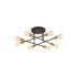 GloboStar® BLAZEA 201-0064 Vintage Οροφής Πλέγμα Πολύφωτο 8 x E27 IP20 Μπρονζέ με Μαύρο Μέταλλο - Μ40 x Π40 x Υ25cm - ledmania.gr
