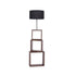GloboStar® LUMO 201-0072 Μοντέρνο Επιδαπέδιο Φωτιστικό Μονόφωτο 1 x E27 IP20 Καρυδί Ξύλο με Μαύρο Ύφασμα - Μ37 x Π37 x Υ155cm - ledmania.gr