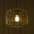 GLOBOSTAR® LUCANA 201-0074 Vintage Κρεμαστό Φωτιστικό Οροφής με Ντουί 1 x E27 AC 220-240V IP20 - Χρυσό - Μ29 x Π29 x Υ23cm