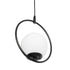 GLOBOSTAR® CIRCLE 201-0075 Vintage Κρεμαστό Φωτιστικό Οροφής με Ντουί 1 x E27 AC 220-240V IP20 - Μαύρο & Λευκό - Μ26 x Π26 x Υ29cm