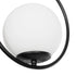 GLOBOSTAR® CIRCLE 201-0075 Vintage Κρεμαστό Φωτιστικό Οροφής με Ντουί 1 x E27 AC 220-240V IP20 - Μαύρο & Λευκό - Μ26 x Π26 x Υ29cm