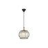GloboStar® LUCERO 201-0078 Vintage Κρεμαστό Φωτιστικό Πλέγμα Μονόφωτο 1 x E27 IP20 Μαύρο και Χρυσό Μέταλλο - Μ16 x Π16 x Υ70cm - ledmania.gr