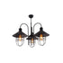 GloboStar® BLAZEO 201-0079 Vintage Κρεμαστό Φωτιστικό Καμπάνα Τρίφωτο 3 x E27 IP20 Μαύρο Μέταλλο - Μ40 x Π40 x Υ40cm - ledmania.gr