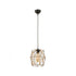 GloboStar® SOLON 201-0088 Vintage Κρεμαστό Φωτιστικό Πλέγμα Μονόφωτο 1 x E27 IP20 Μαύρο Μέταλλο -  Μ22 x Π22 x Υ86cm - ledmania.gr