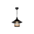 GloboStar® GLORA 201-0090 Vintage Κρεμαστό Φωτιστικό Καμπάνα Μονόφωτο 1 x E27 IP20 Μαύρο Μέταλλο - Μ30 x Π30 x Υ54cm - ledmania.gr