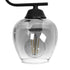 GloboStar® GLOSSA 201-0091 Vintage Φωτιστικό Οροφής Μπάλα Δίφωτο 2 x E27 IP20 Μαύρο Μέταλλο με Μαύρο Φιμέ Γυαλί - Μ40 x Π15 x Υ17cm - ledmania.gr