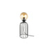 GloboStar® ZENITH 201-0094 Vintage Επιτραπέζιο Φωτιστικό Μπάλα Μονόφωτο 1 x E27 IP20 Μαύρο Μέταλλο με Μελί Γυαλί - Μ16 x Π16 x Υ46cm - ledmania.gr