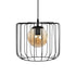 GLOBOSTAR® FLAMIA 201-0099 Vintage Κρεμαστό Φωτιστικό Οροφής με Ντουί 1 x E27 AC 220-240V IP20 - Μαύρο & Μελί - Μ31 x Π31 x Υ29cm